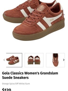 Gola Classics Women's Grandslam Suede Sneakers Orange